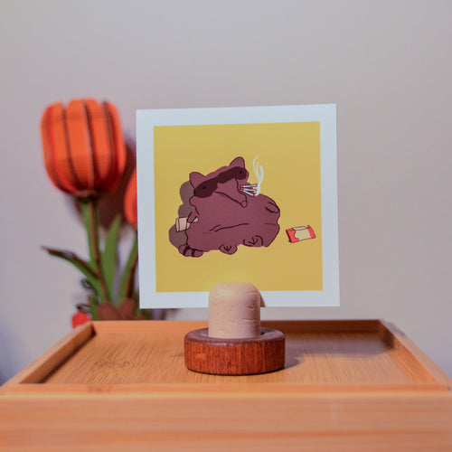 Cool Dog 3" x 3" Mini Art Print