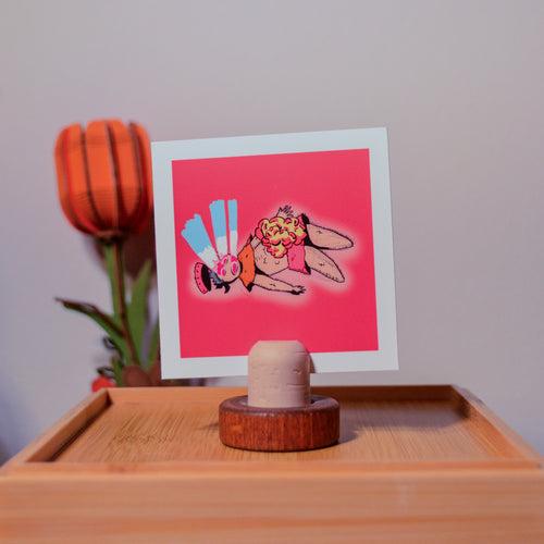 Gift Horse  3" x 3" Mini Art Print