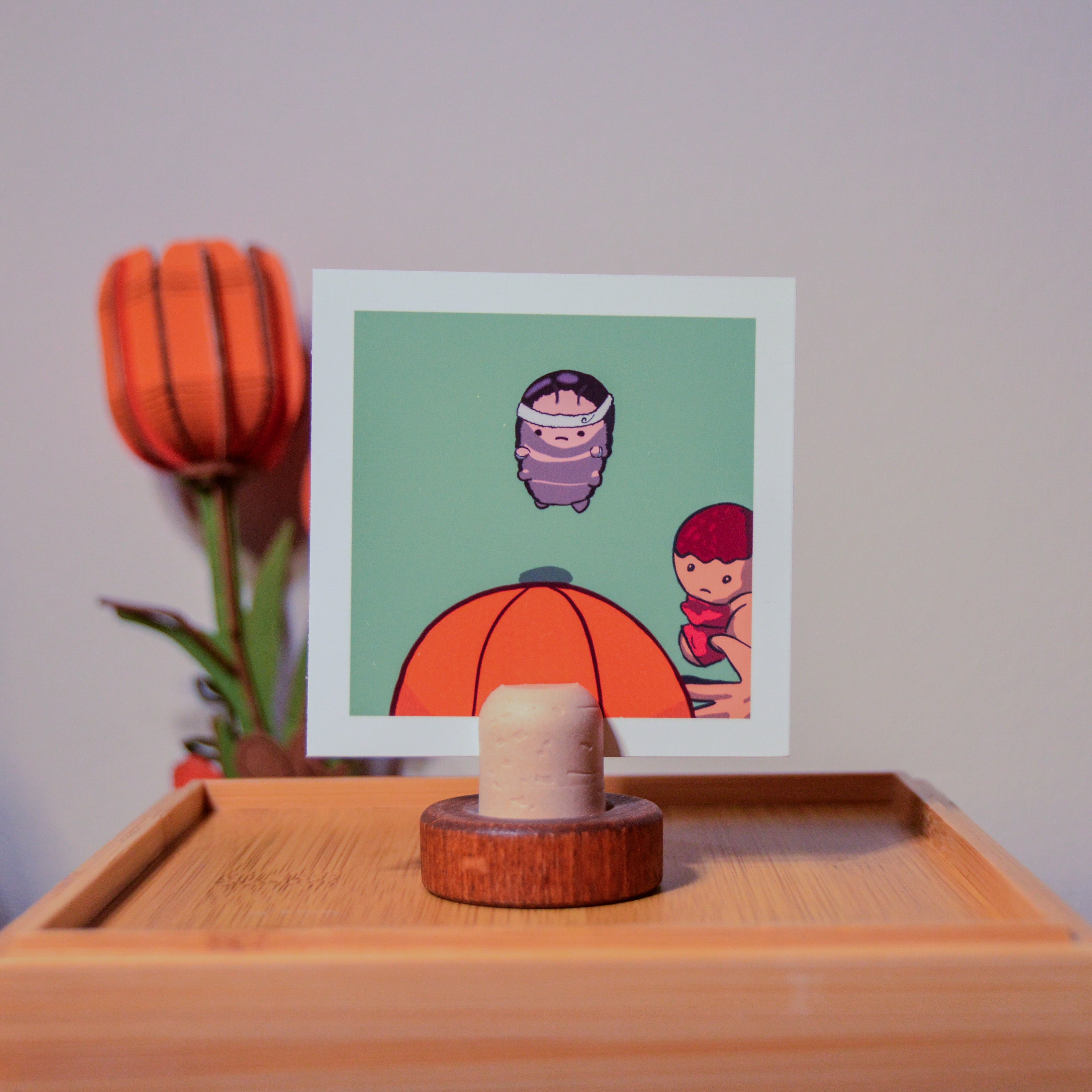 Roly Poly Jump Shot Mini Print 3" x 3"