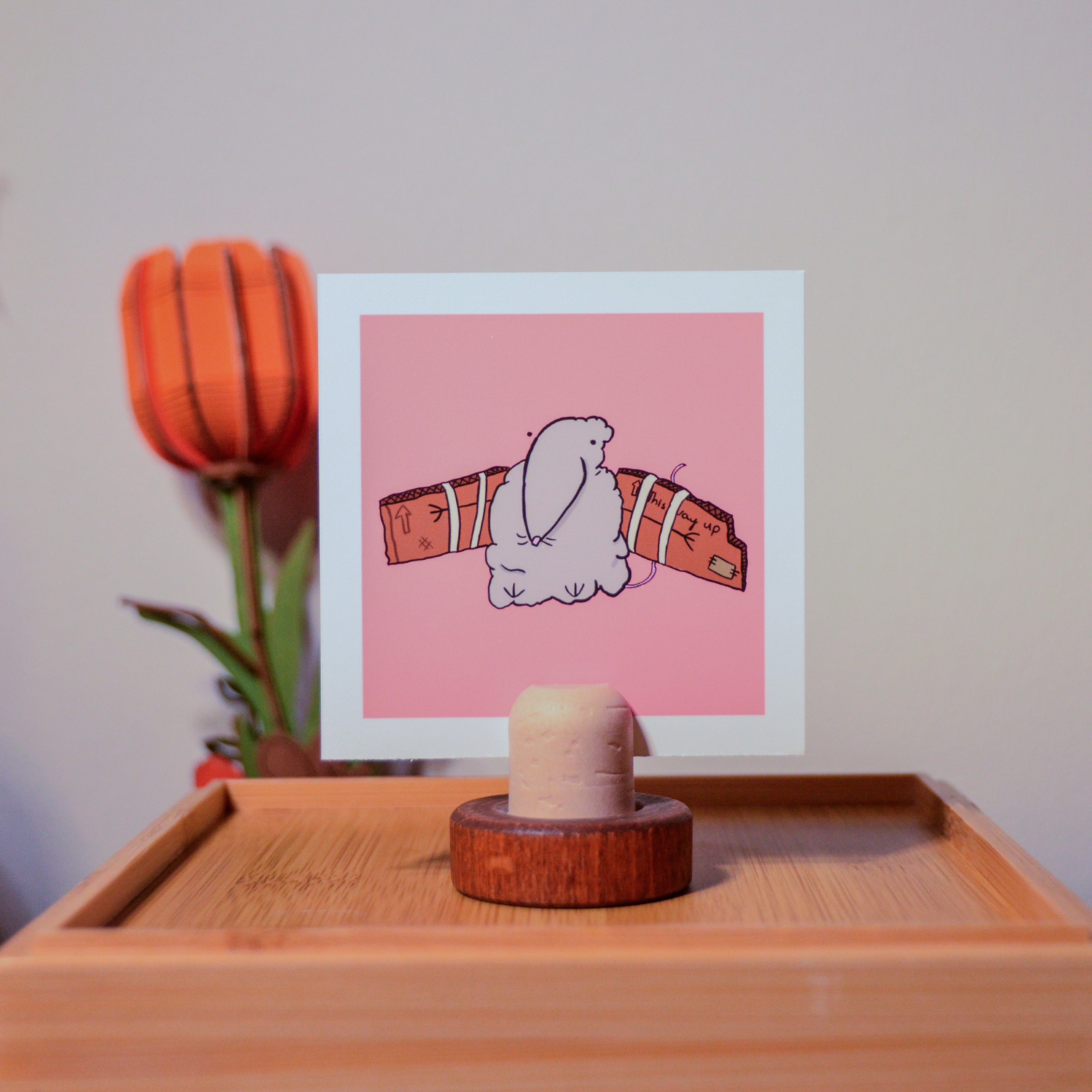 Little Rat 3" x 3" Mini Art Print