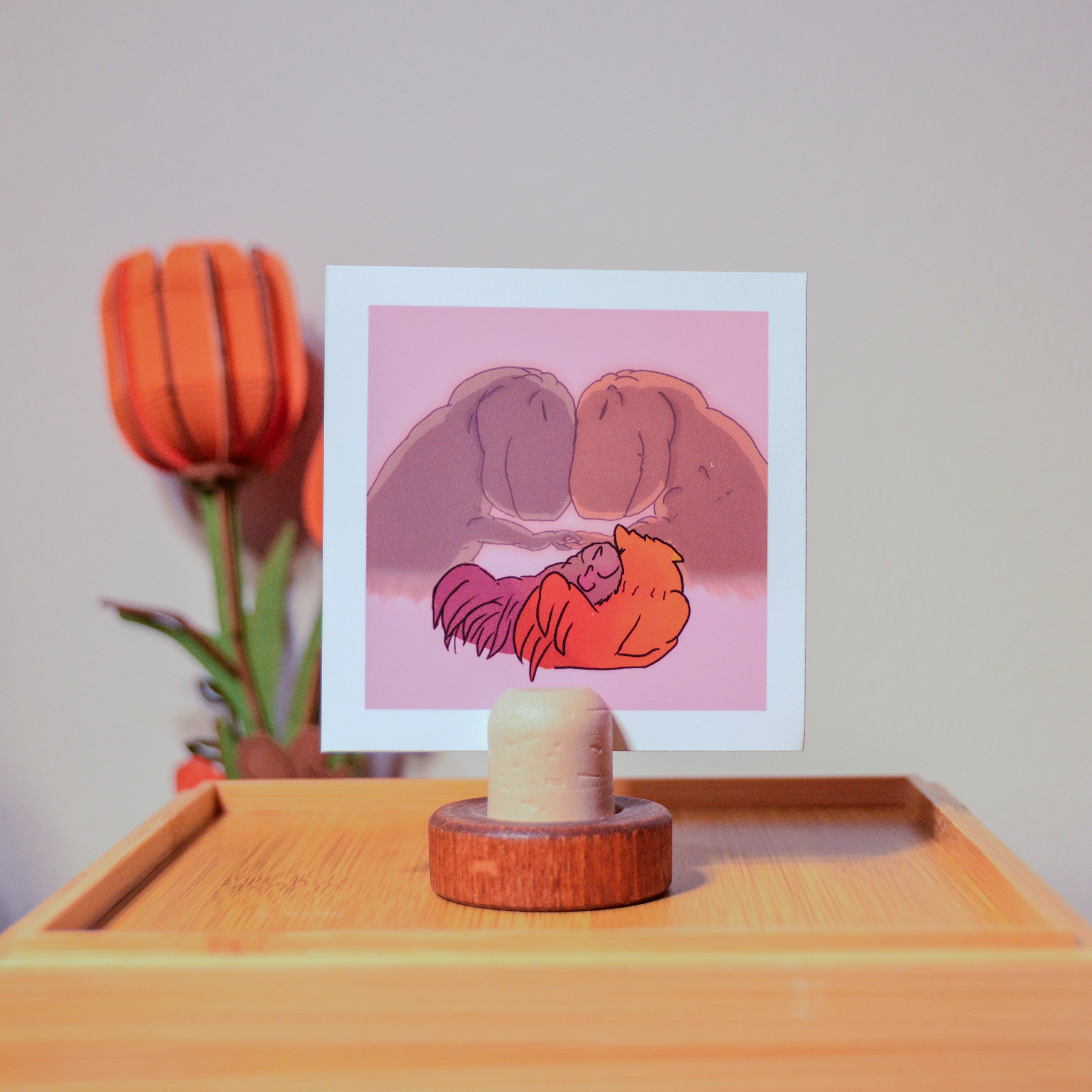 Jack and Slugger Mini Print 3" x 3"