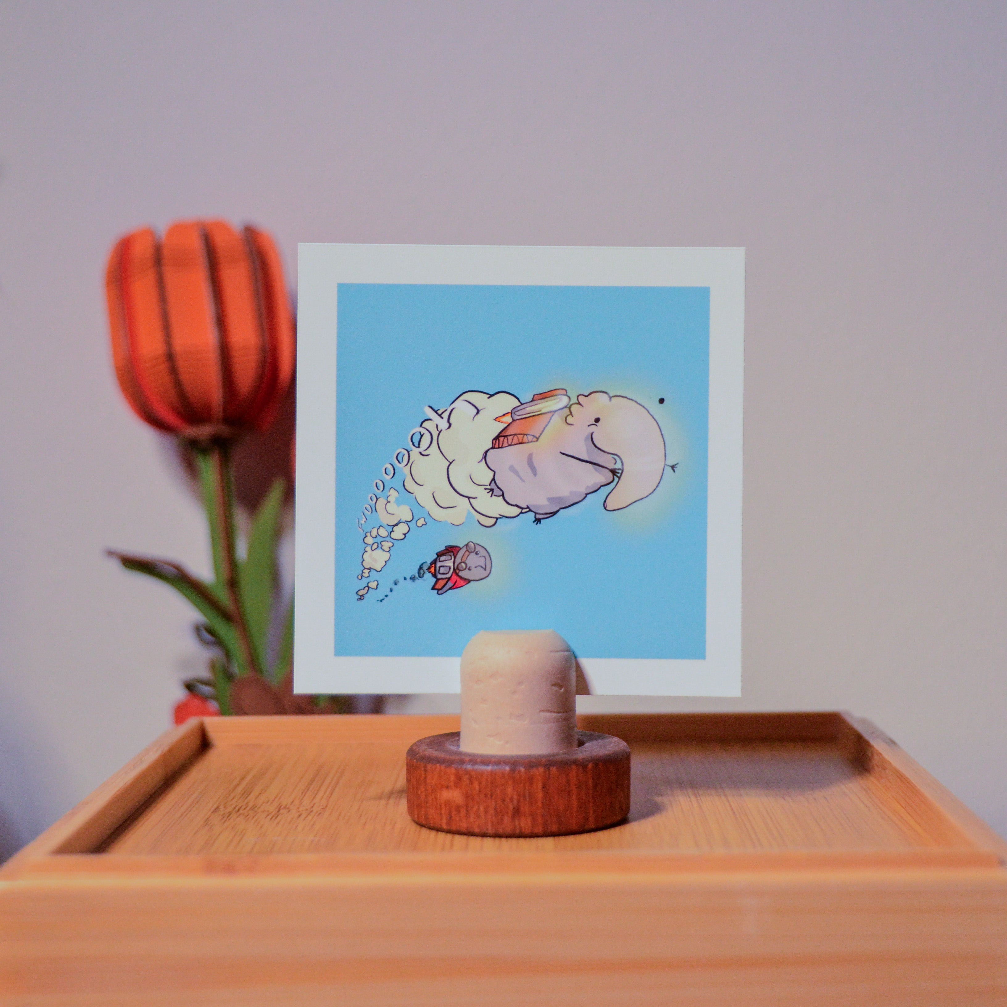 Little Rat and Son Mini Print 3" x 3"