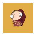 Peebo 1  3" x 3" Mini Art Print