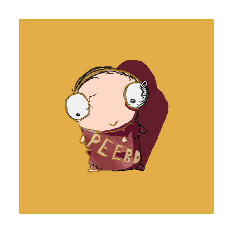 Peebo 1  3" x 3" Mini Art Print