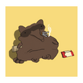 Cool Dog 3" x 3" Mini Art Print